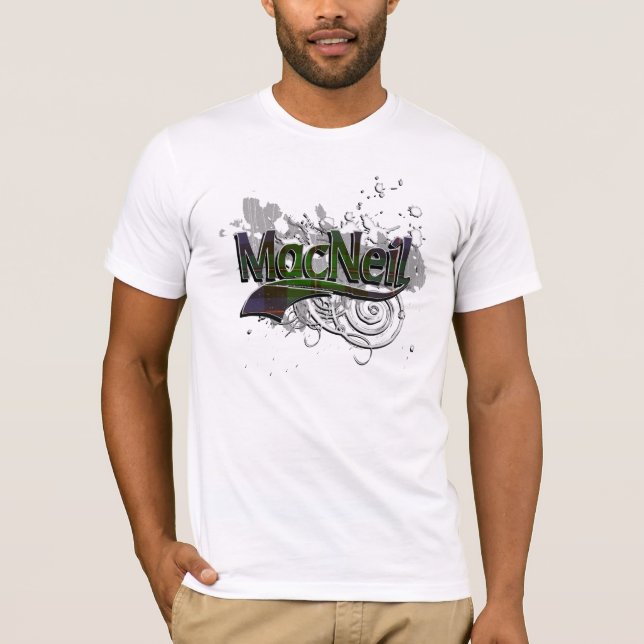 T-shirt Grunge de tartan de MacNeil (Devant)