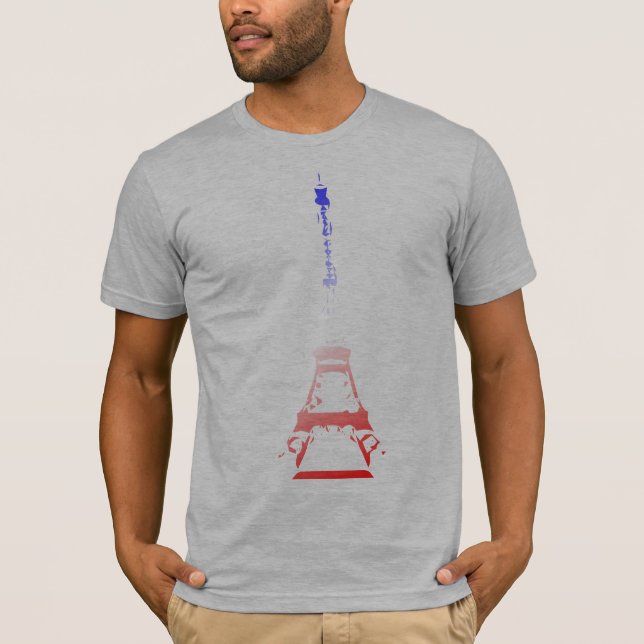 T-shirt Grunge de Tour Eiffel (Devant)
