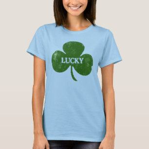 T-shirt grunge de trèfle du jour de St Patrick