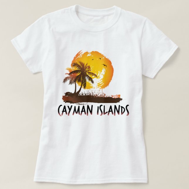 T-shirt Grunge des îles Caïmans (Design devant)