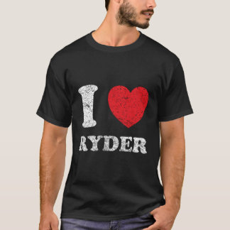 T-shirt Grunge désossé usé Style I Love Ryder