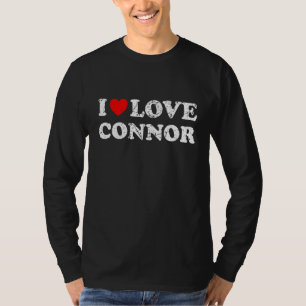 T-shirt Grunge détendu Style épuisé I Love Connor