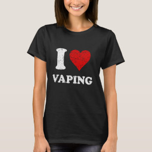 T-shirt Grunge détendu Style épuisé J'Aime Vaping