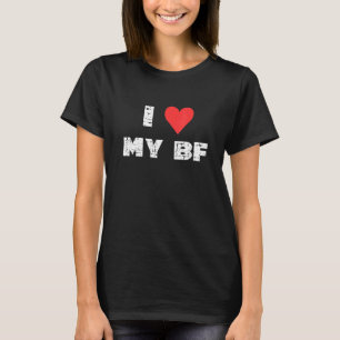 T-shirt Grunge Distressed J'Aime Mon BF