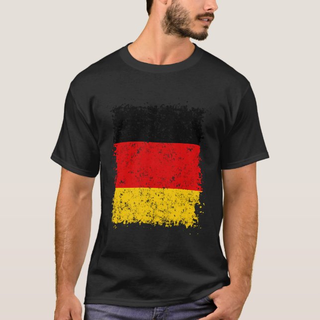 T-shirt Grunge Drapeau vintage Allemagne (Devant)