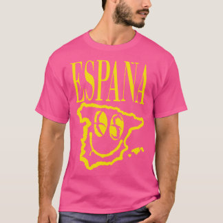 T-shirt Grunge Espagne espagnol yeux souriants visage jaun