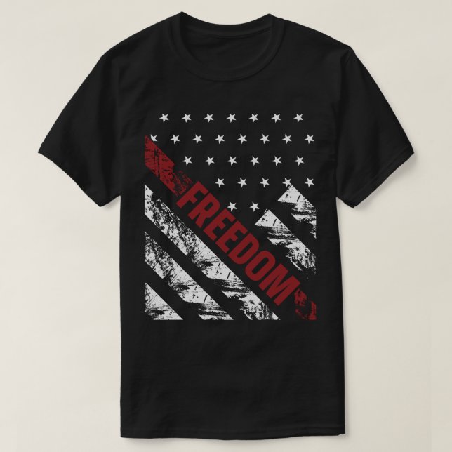T-shirt Grunge Etats-Unis Liberté (Design devant)