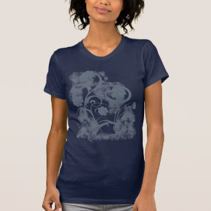 T-shirt Grunge florale
