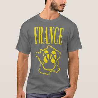 T-shirt Grunge France Happy Smiling Face