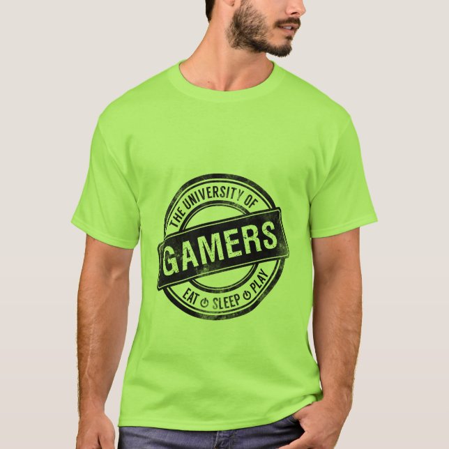 T-shirt Grunge Gaming University of Gamers (Devant)