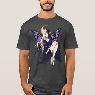 T-shirt Grunge Goth esthétique Croissant Lune Moon Dagger