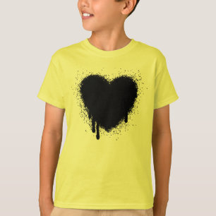 T-shirt Grunge Heart - Noir