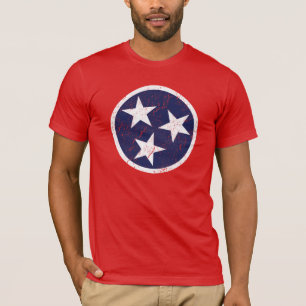 T-shirt Grunge Nashville de drapeau d'état du Tennessee d