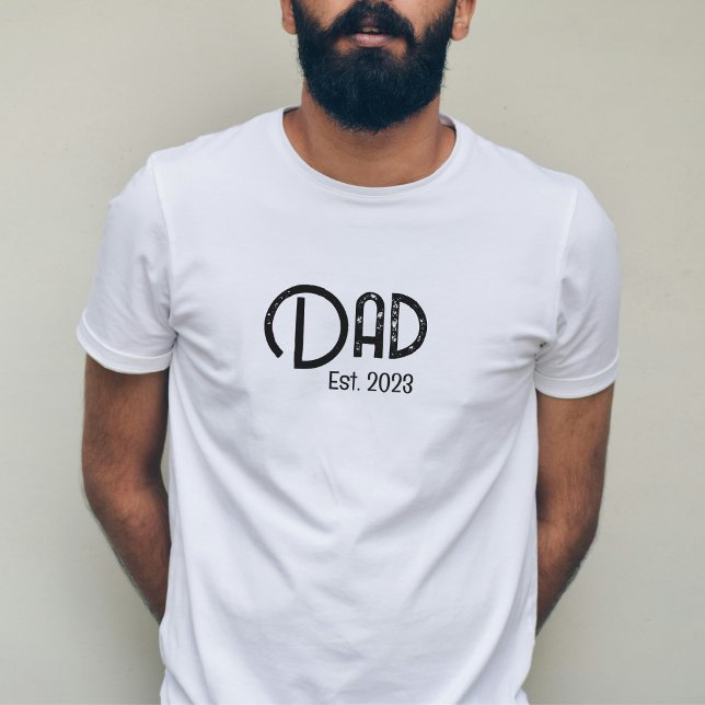 T-Shirt Grunge Papa Établi Noir Script (Créateur téléchargé)