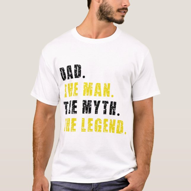 T-shirt Grunge Papa L'Homme Le Mythe La Légende (Devant)