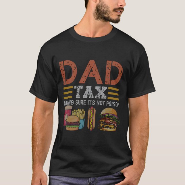 T-shirt Grunge Papa Taxes Gras Texte Rétro (Devant)