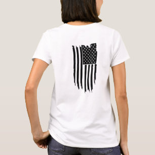T-shirt *~* Grunge patriotique - Drapeau américain moderne