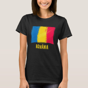 T-shirt Grunge Roumanie Drapeau România Roumain
