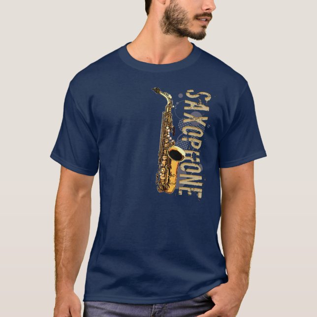 T-shirt Grunge Saxophone (Devant)