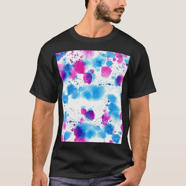T-shirt Grunge Taches Aquarelle Texture (Devant)