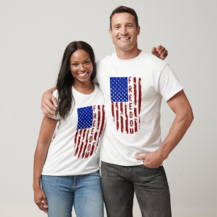 T-shirt Grunge U.S. Freedom Flag