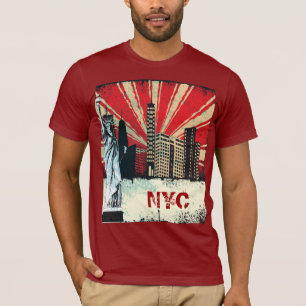 T-shirt grunge urbain vintage de graffiti de New
