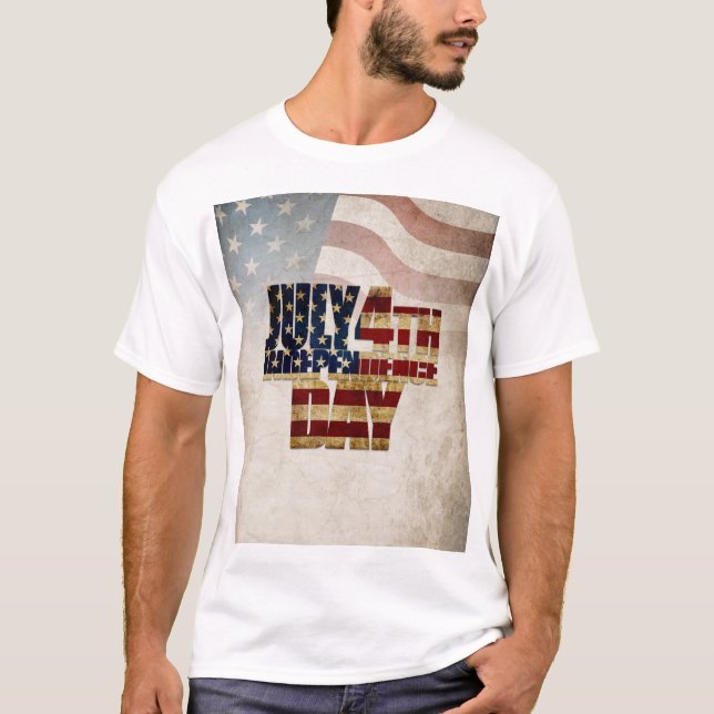 T-shirt Grunge USA juillet 4 Juillet Indépendance Graphiqu (Devant)