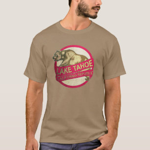 T-shirt grunge vintage d'ours du lac Tahoe la