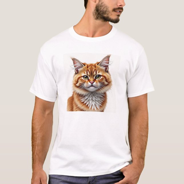 T-shirt Grungewave Kitty : Chaos d'aquarelle numérique (Devant)
