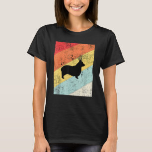 T-shirt Grungy Welsh Corgi Silhouette Retro Chien Propriét