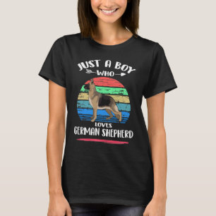 T-shirt GSD041 - Juste un garçon qui aime berger allemand