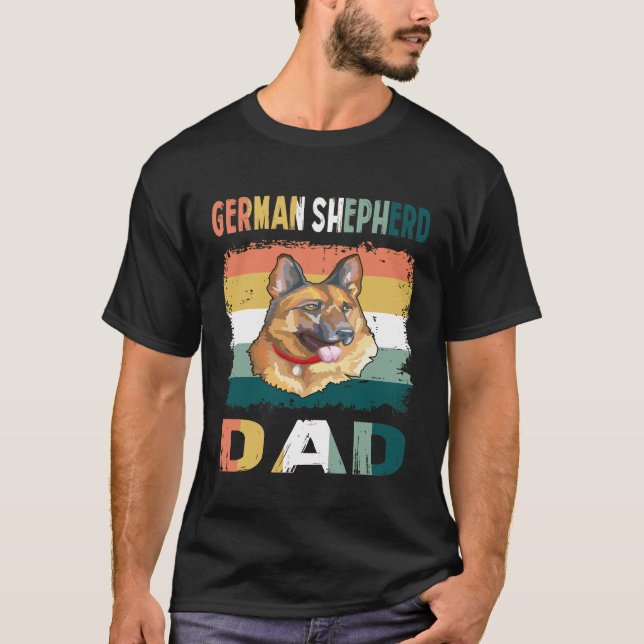 T-shirt GSD070 - German Shepherd Dad (Devant)