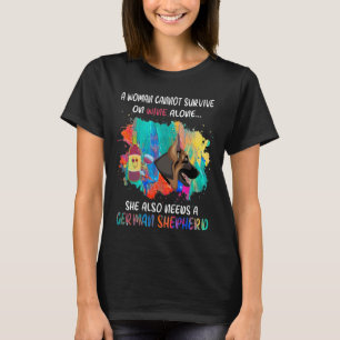 T-shirt GSD101 - Une Femme Ne Peut Survivre Seul Sur Le Vi