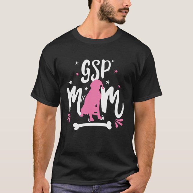 T-shirt GSP Maman Allemand Pointeur chasse Chien Maman (Devant)
