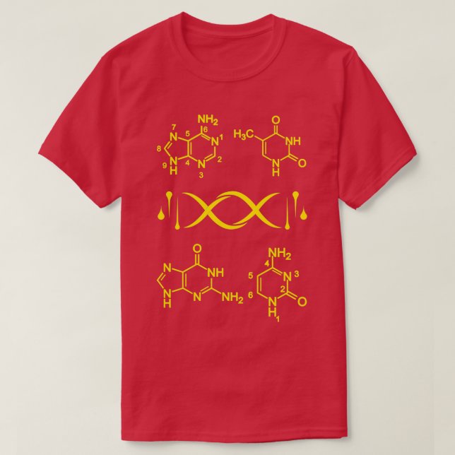 T-shirt GTA Biologie moléculaire Génétique Nucléobase 1 (Design devant)