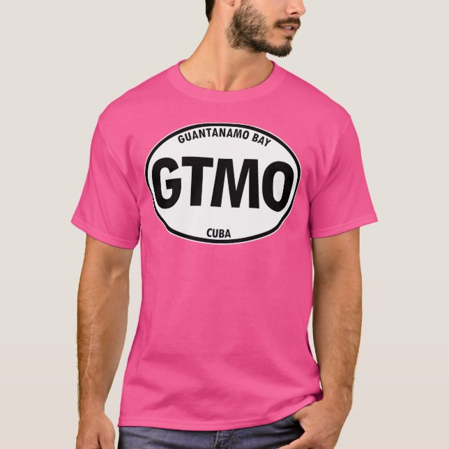 T-shirt Gtmo - Station Navale Guantanamo Bay Cuba Oval (Devant)