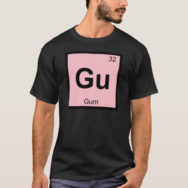T-shirt Gu - Symbole de table périodique de la chimie des  (Devant)