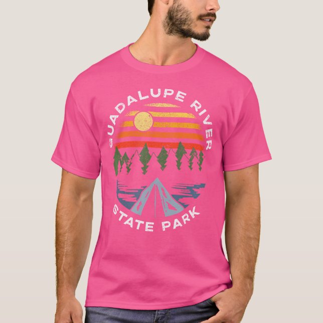 T-shirt Guadalupe River State Park Texas Camping Vacances (Devant)