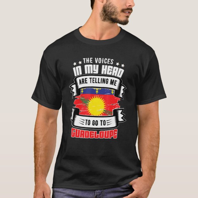 T-shirt Guadeloupe dans ma tête (Devant)