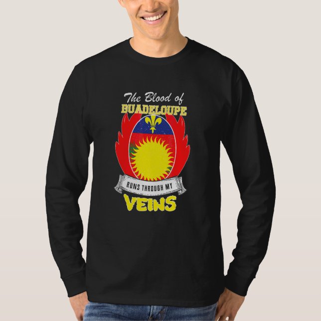 T-shirt Guadeloupe dans mes veines (Devant)