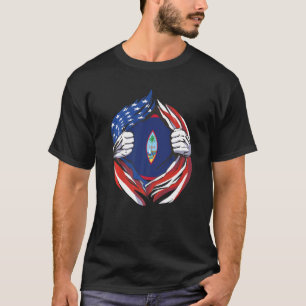 T-shirt Guam Drapeau Américain Fier De Mon Patrimoine Guam