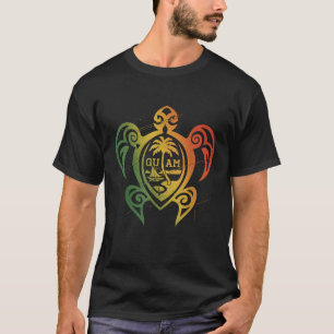 T-shirt Guam Drapeau Islander Tortue Chamorro Guam Seal Gu
