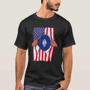 T-shirt Guam Drapeau Sang intérieur de moi Accueil Fierté 