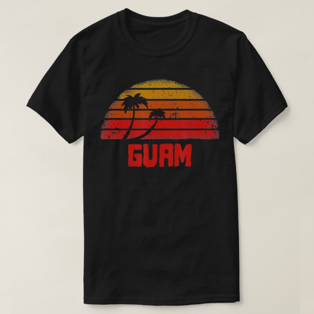 T-shirt Guam Vintage Retro 70s Throwback (Design devant)