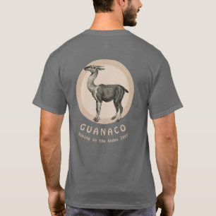 T-shirt Guanaco Llama Randonnée dans la coutume des Andes