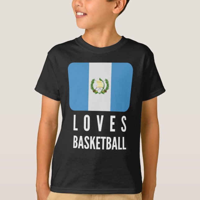 T-shirt Guatemala aime le basket-ball (Devant)