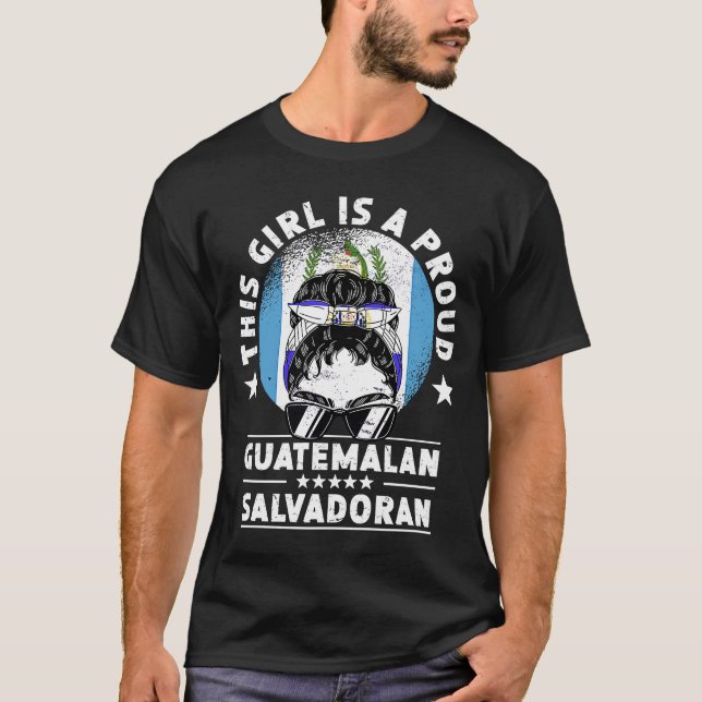 T-shirt Guatemala Drapeau El Salvador Grosse Femmes Fierté (Devant)