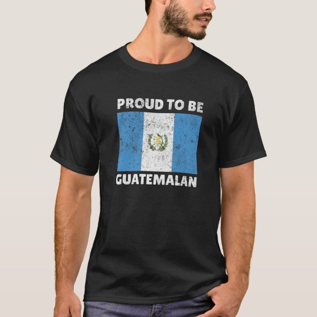T-shirt Guatemala Fier D'Être Guatémaltèque Jour Du Drapea (Devant)