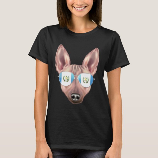 T-shirt Guatemala Flag American Hairless Terrier Guatemala (Devant)