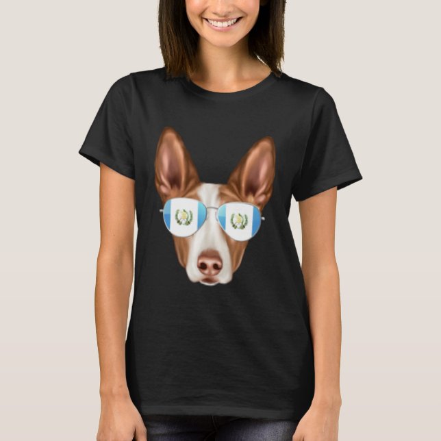 T-shirt Guatemala Flag Ibizan Hound Dog Guatemala Pocket (Devant)